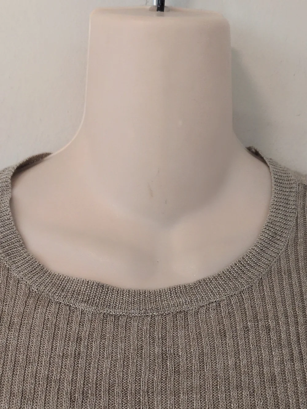Eileen Fisher Organic Linen Longline Crew Neck Sweater XS